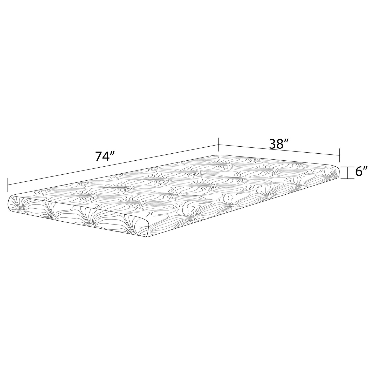 Joseph Twin Memory Foam Mattress White